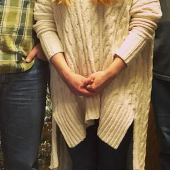 Free people Cream Easy Cable knit! - Picture 2 of 3